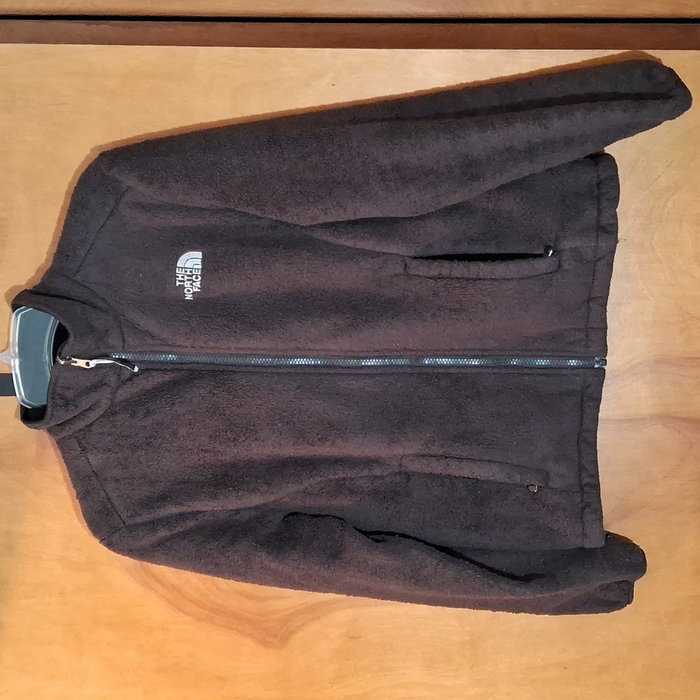 The North face woman size small brown fleece zipper up jacket.